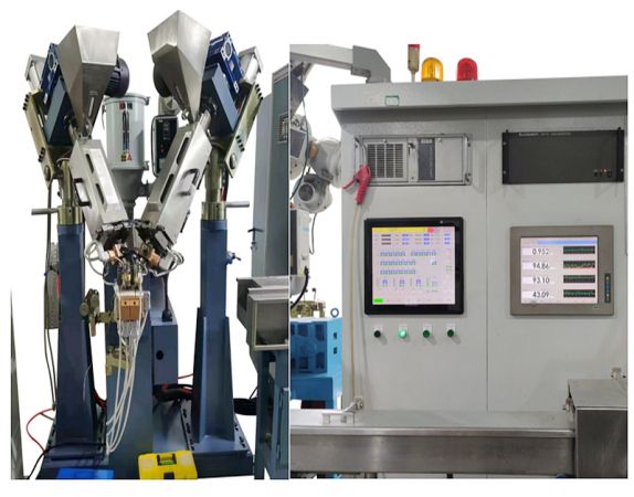 HOOHA Three Layer Chemical Foaming Extrusion Machine for LAN CAT7 cable,Data cable
